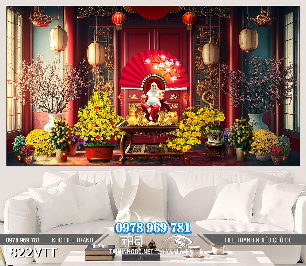 File tranh phông nền background chụp hình Tết mới nhất 2026 822VTT